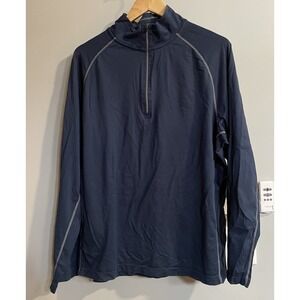 Cloudveil Sweater 1/4 Zip Mock Neck Performance Layer Contrast Stitch Raglan XXL